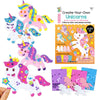 Vkpi 4 Pieces Eva Foam Art Crafts Gift Kit, Make Create Your Own Unicorns, Cartoon Foam Paper Craft Projects For Kids Ages 4+ To
