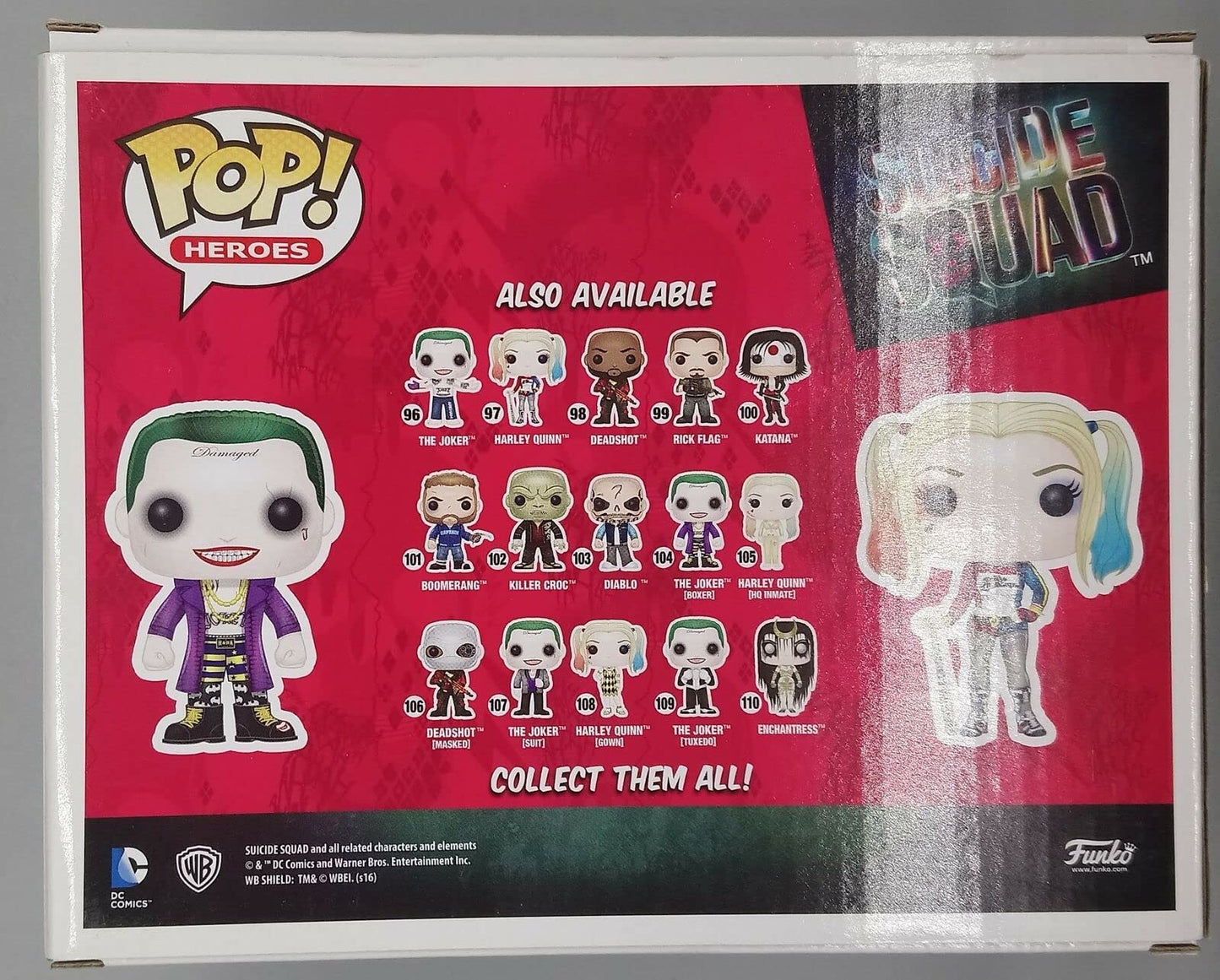 Funko Pop! Suicide Squad 2pk Vinyl Figures - FYE Exclusive Joker & Harley Quinn - Multicolor