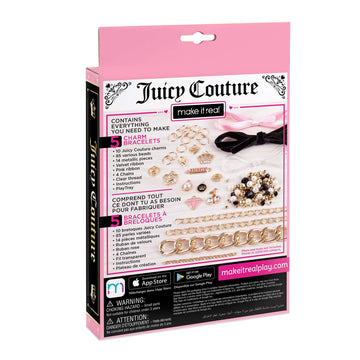Juicy Couture Mini Chains and Charms Bracelet Kit - DIY Charm & Friendship Bracelet Making Set with Beads, Charms & Cords - Crea