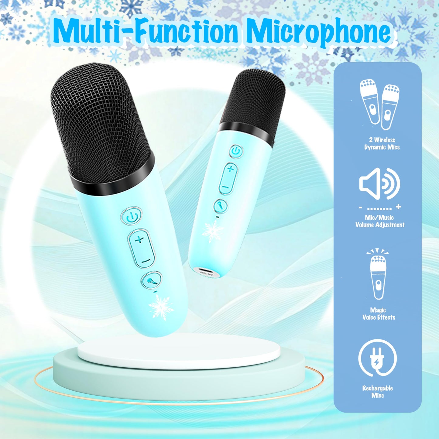 Frozen Toys for Girl Gift Kids Karaoke Machine Toys Princess Toys 3 4 5 6 7 8 9 10 Year Old Girl Birthday Gifts Kids Toys,Mini M