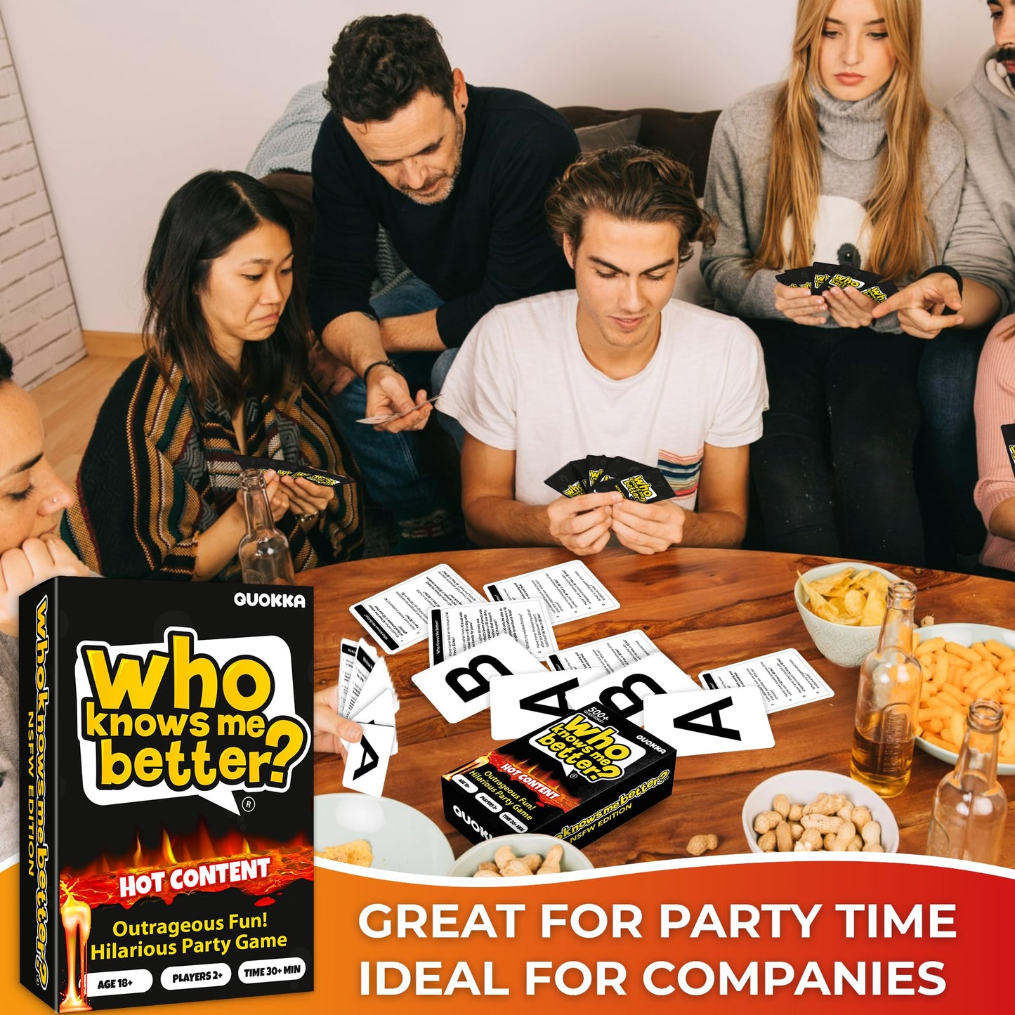 Quokka Who Knows Me Better? - Hot Content Edition - Teens & Family Card Trivia Game | Fun Learning & Educational Questions For Teens & Families