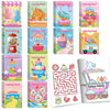 BenLouis 24 Pcs Sweet Mini Coloring Books Kids Candyland Donut Ice Cream Party Favors Small Activity Books Bulk for Kids Treats
