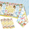 Rejoice Bunny 3Pcs Wonderland Themed For Girls Kids Baby Shower 1St 2Nd Birthday Party Decorations Tea Party Table Cover Disposa