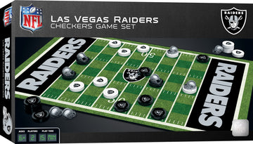 MasterPieces Family Game - NFL Las Vegas Raiders Checkers - Officially Licensed Board Game for Kids & Adults