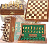 Chessbazar Magnetic Travel Pocket Chess Set - Staunton 7X7 Inch Folding Game Board - Handmade In Fine Rosewood - 2 Players, Age 14+