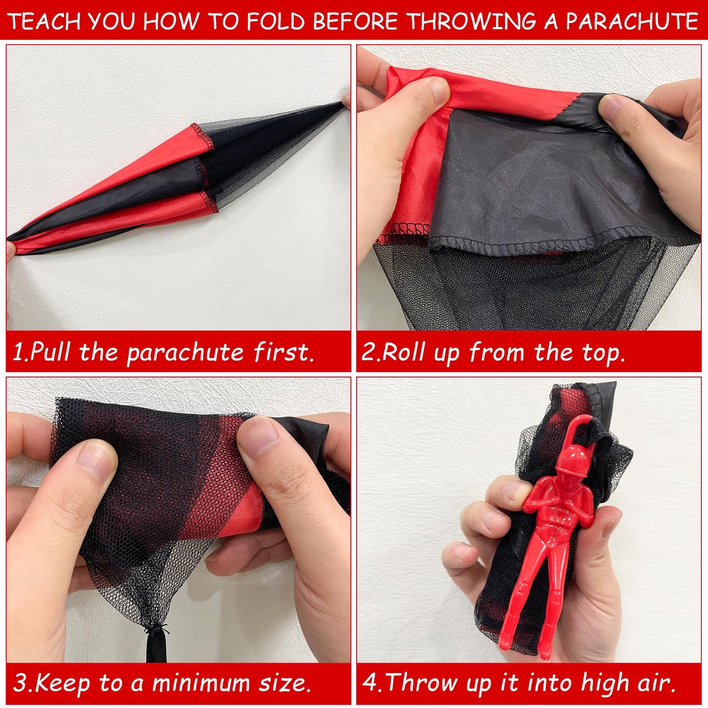 Jgalnim 12Pcs Parachute Toy,Tangle Free Outdoor Flying Parachute Men,Outdoor Hand Throw Parachute Flying Toys For Easter Basket