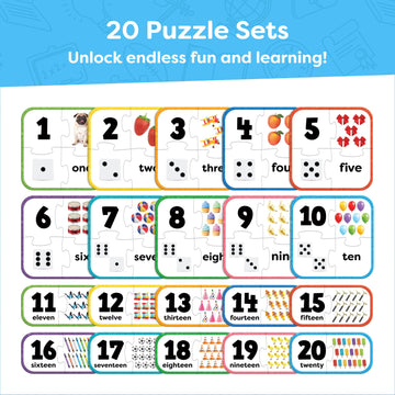 Number Puzzle Kindergarten Math Games - Number Matching Puzzle - Learning Numbers Puzzles Counting Toys For Toddlers Kids Ages 3-5 - Educational Toys Preschool Learning Activities - Easter Toys Gifts