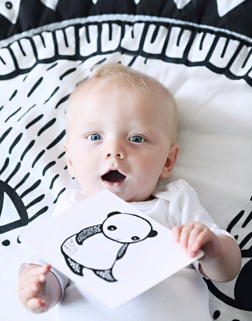 Wee Gallery Black And White Art Flash Cards For Babies, High Contrast Educational Animal Picture Cards, Baby Visual Stimulation, Brain And Memory Development In Infants And Toddlers - Baby Animals