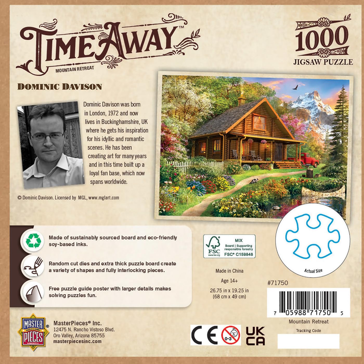 Masterpieces 1000 Piece Jigsaw Puzzle For Adults, Family, Or Youth - Mountain Retreat - 19.25''X26.75''