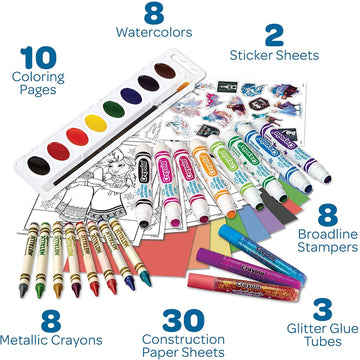 Crayola Frozen 2 Coloring Art Case, 71 Piece Set, Multi, for Kids Ages 5-8, Perfect Arts & Crafts Gift