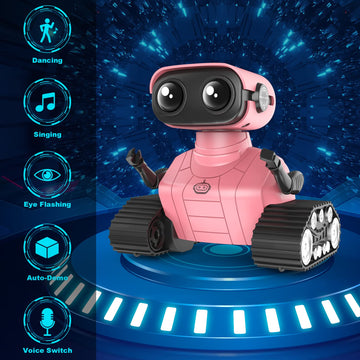 Hamourd Robot Toys For Girls, Rechargeable Remote Control Robots, Toy Robot With Auto-Demonstration, Flexible Head & Arms, Dance