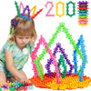 Neoact 200Pcs Building Blocks Kids Educational Building Toys Interlocking Plastic Connect Block Manipulatives For Preschool Kids