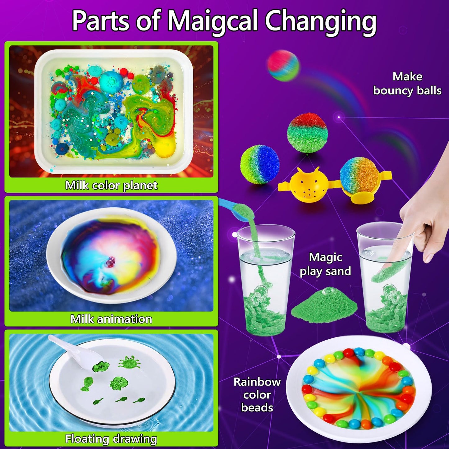 Unglinga 272 Experiments Science Kit For Kids, Chemistry Set, S.T.E.M Toys Boys Girls Birthday Gifts, Volcano, Crystal, Magic, P