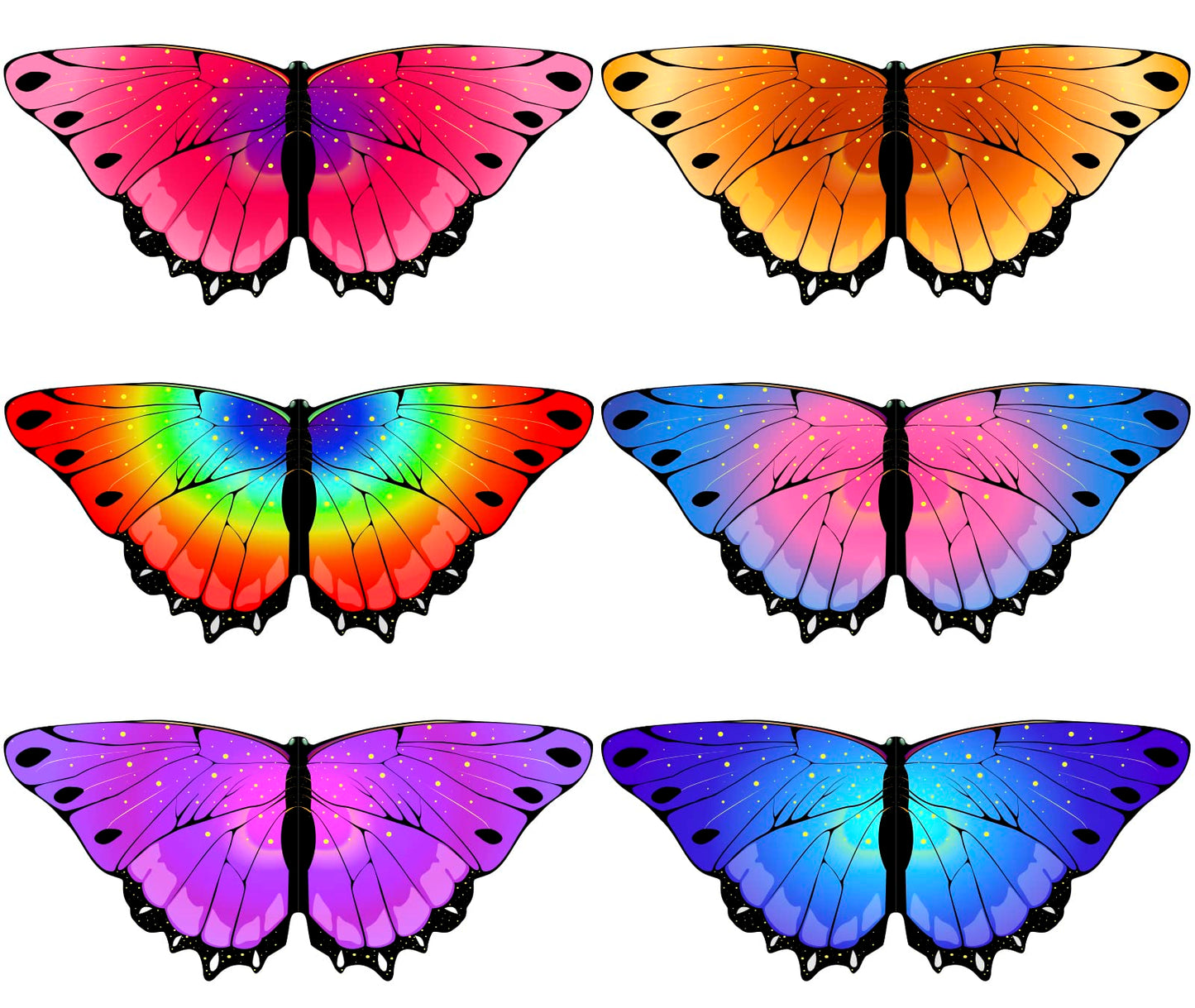 Irolewin Toddler Kids Butterfly-Wings-Costume For Girls Fairy-Wings-Bulk Boys Bug Dress-Up Party Favors Christmas Gifts Toys