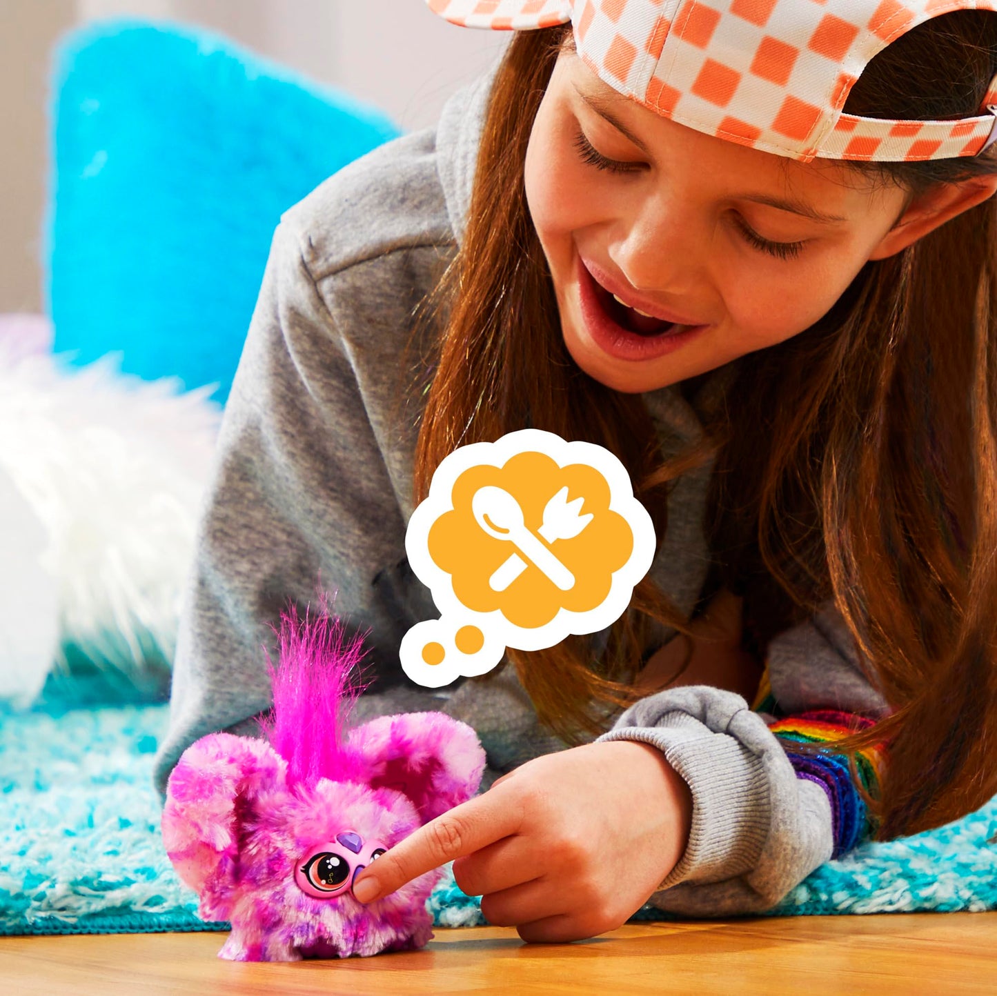Furby Furblets 2-Pack, Mini Friends Ray-Vee & Hip-Bop, 45+ Sounds Each, Music & Furbish Phrases, Electronic Plush Toys, Rainbow & Pink/Purple, Ages 6+