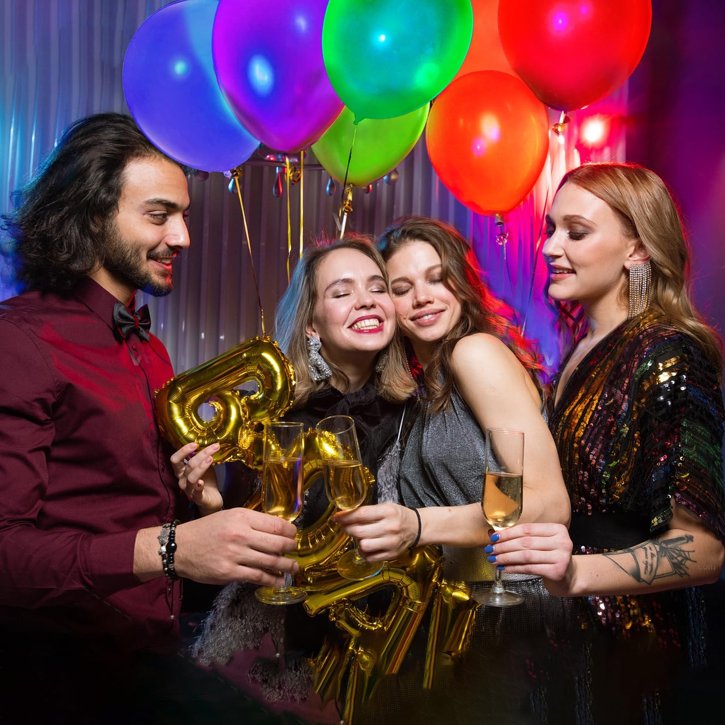 150Pcs Uv Neon Balloons, Neon Glow Party Balloons Uv Black Light Balloons Glow In The Dark For Birthday Decorations Wedding Glow