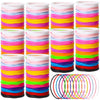 Nuenen 2000 Pcs Colorful Silicone Jelly Bracelets Bulk 80'S Silicone Bracelets Neon Jelly Bracelets Wristband Rainbow Hair Ties