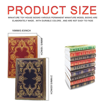 Blmhtwo 30 Pieces 1: 12 Scale Miniature Books Dollhouse Books Miniature Books For Dolls House Dolls House Miniatures Writable Pa