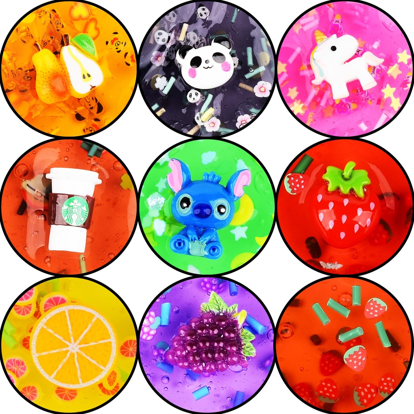 8 Pack,Funny Slime Crystal Clear Slime Kit,Boba Slime Party Favors For Girls Boys,Stress Relief Toys Super Soft And Non-Sticky,