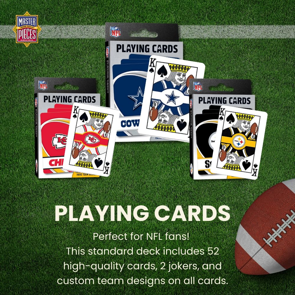Masterpieces - Nfl Playing Cards, Officially Licensed Seattle Seahawks Football Deck, Family Games For Adults And Kids, Standard Index