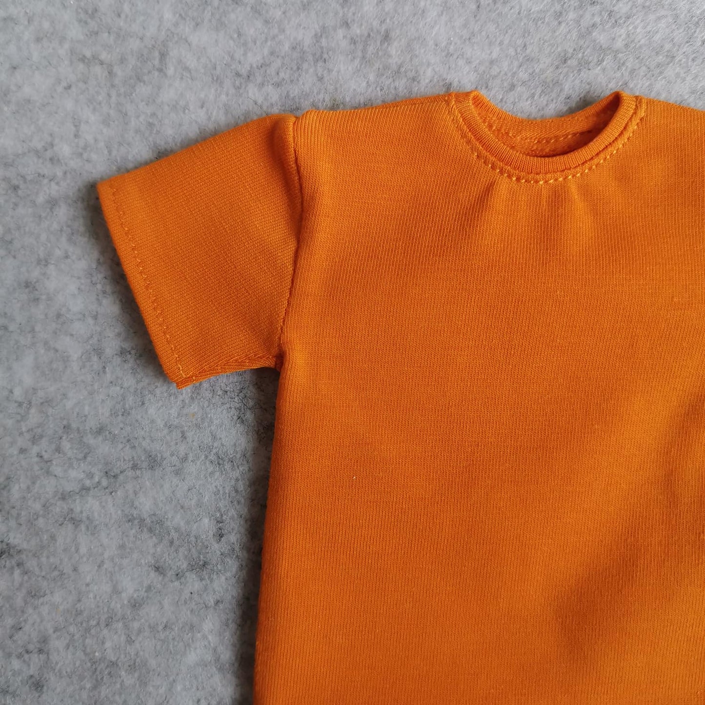 1/6 Custom Scale 2X T-Shirt Clothes For 12'' Male Action Figure Doll Clothes Toy (Gray+Orange)