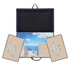Becko US Jigsaw Puzzle Board - Portable Storage Case for Up to 1000 Pieces, Non-Slip Surface, Dark Blue & Khaki, Model WGPTB