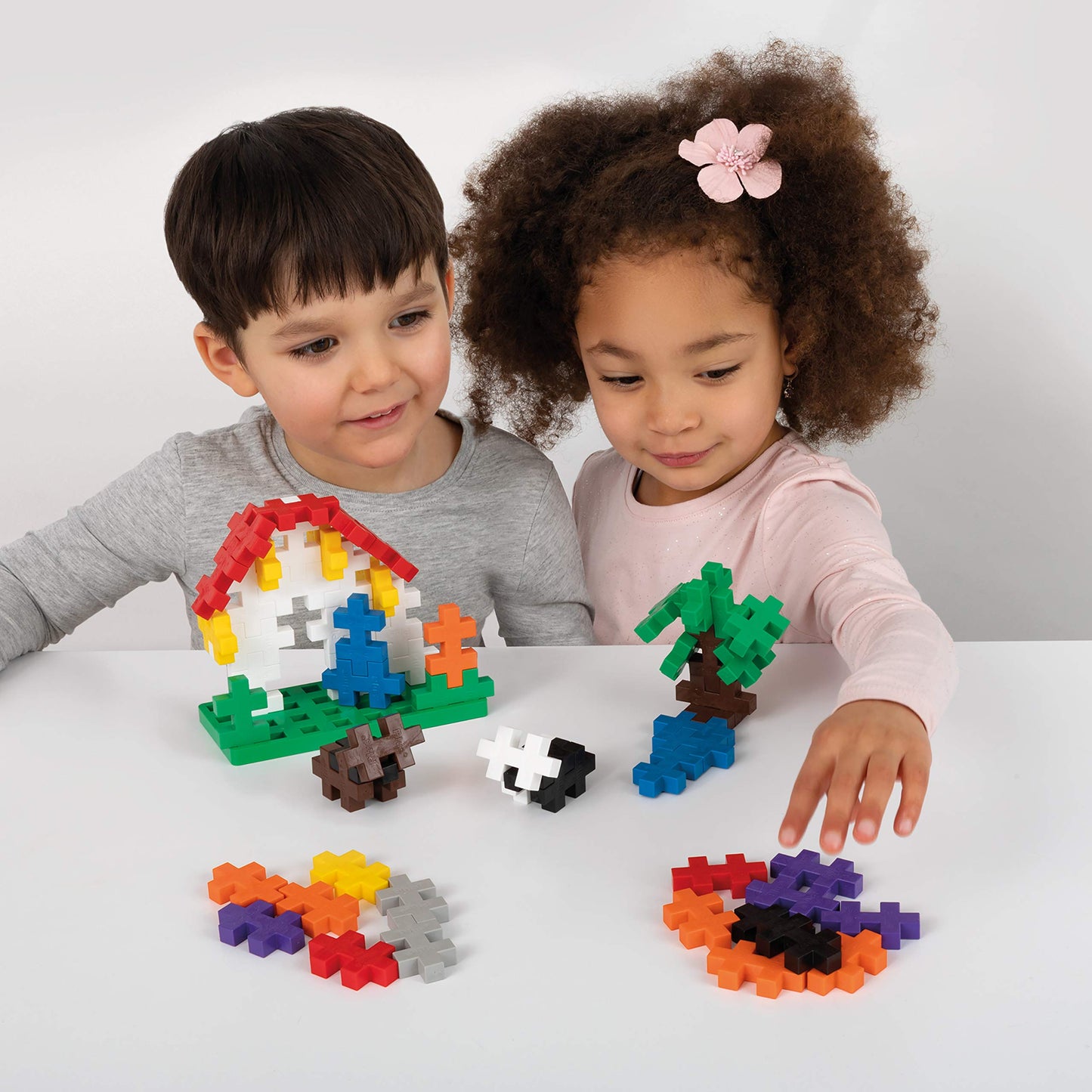 Plus Plus Big - Learn To Build Big Basic Color Mix, 60 Piece - Construction Building Stem/Steam Toy, Interlocking Large Puzzle B