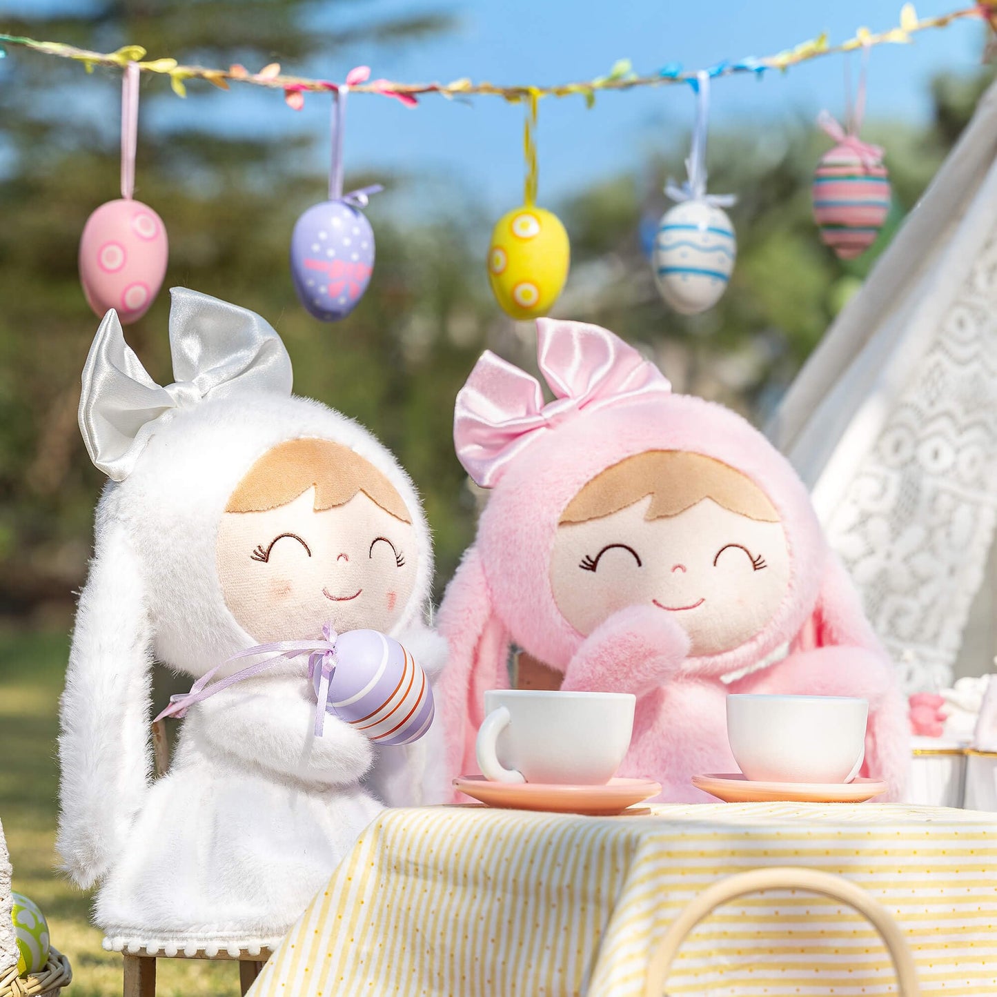 Gloveleya Baby Girl Gift Plush Bunny Dolls First Baby Doll Toddlers Rabbit Toy Bunny Gifts For Girl Pink 12 Inches