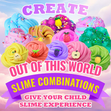 Slime Making Kit For Girls, Glimmer Crunchy Slime, Foam Slime, Jelly Cubes Slime, Glowing Slime, Stress Relief Toys For Kids 6-1