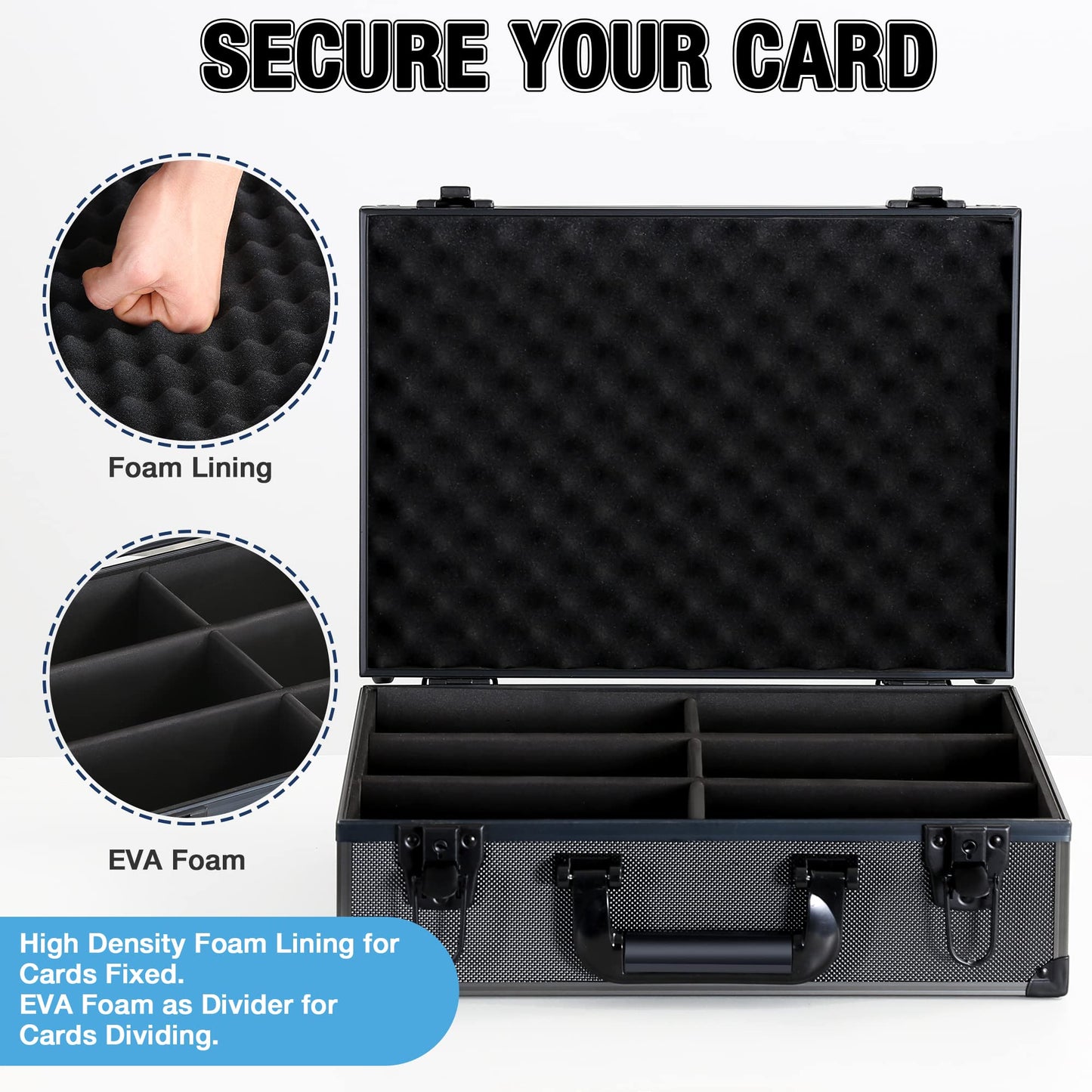 Tcguard Toploader Storage Box For 3''*4'' 35Pt Toploaders, Waterproof, Anti-Skid, Card Storage Box With Dividers, Fits Trading C