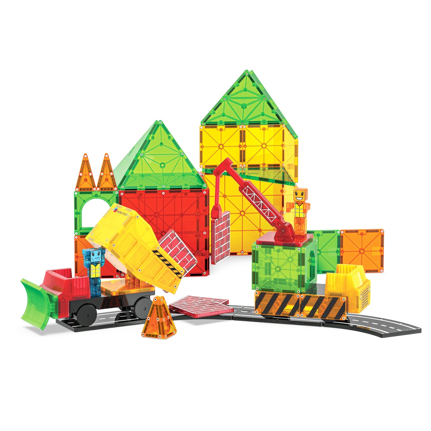 Magna-Tiles Builder Xl 50-Piece Magnetic Construction Set, The Original Magnetic Building Brand