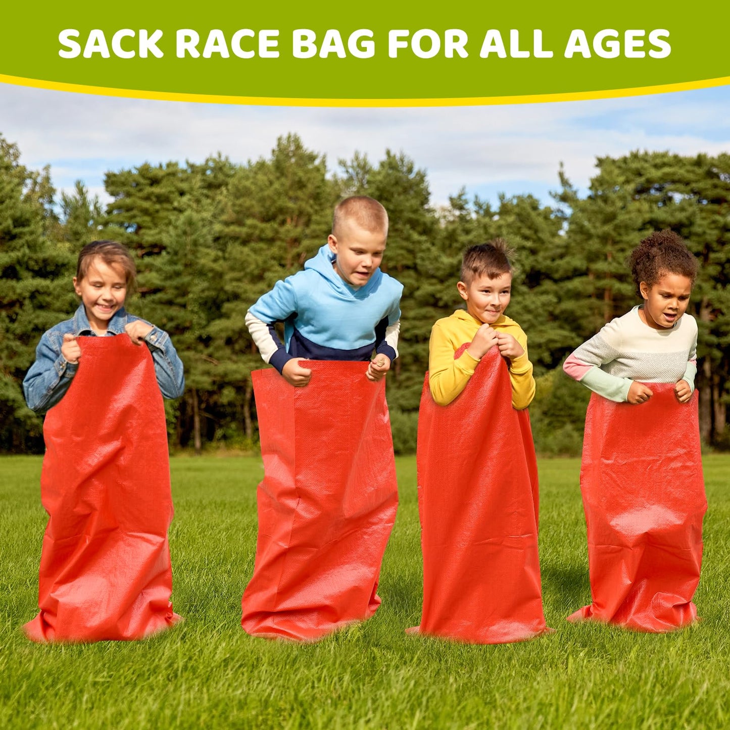 Unifamily10Pcs Potato Sack Race Bags For Kids And Adults, 40 X 24 In Outdoor Lawn Games Bags, Race Bag For Family, Outdoor Lawn