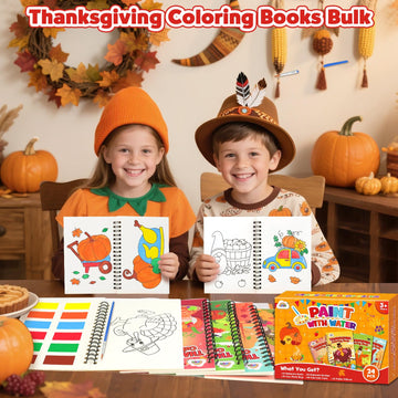 ZMLM Mini Water Coloring Books for Kids - 6.3 x 4.3 inches, Bulk Party Favors, Ages 4-8, Multi-Color, Model ZM-PH