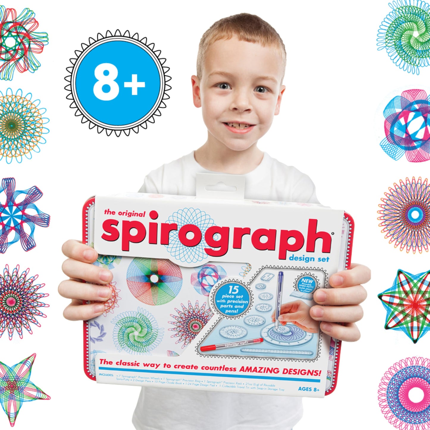 Spirograph Design Set Collectors Tin - Arts and Crafts, Kids Toys, Art Supplies, Craft Supplies, Drawing Kit, Spiral Art, Classi