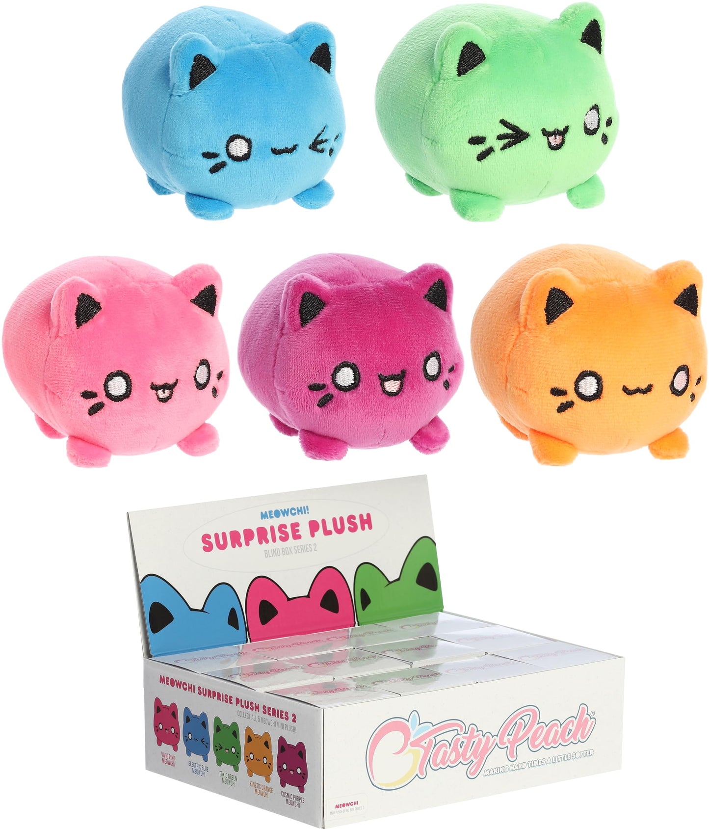 Aurora Enchanting Tasty Peach Meowchi Surprise Plush Stuffed Animal - Bright & Colorful Design - Showpiece Plush - Multicolor 3.