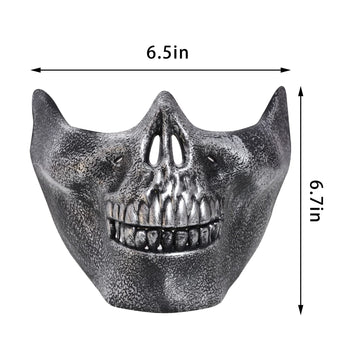 Yookat 4 Pieces Halloween Masquerade Mask Skull Skeleton Mask Half Face Skeleton Mask Masquerade Masks Skull Masks for Halloween