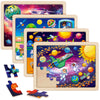 Synarry Large Space Planets Solar System Wooden Puzzles For Kids Gift Box(12.2*9.4 In) - Fsc Certified, Puzzles For Toddlers 3-5, Puzzles For Kids Ages 4-6, Wood Toys Gifts For 3 4 5 Year Old Boy Girl