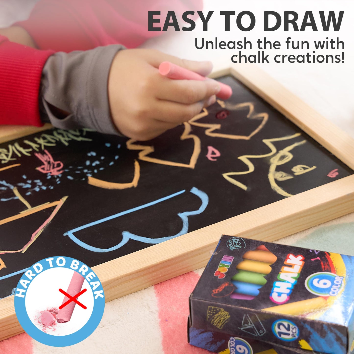 Joyin 288 Counts Mini Chalk Set For Kids, Non-Toxic Chalks For Boys Girls 3+, School Supplies For Teachers, Goody Bag Fillers, Classroom Prizes Gifts (24 Boxes)