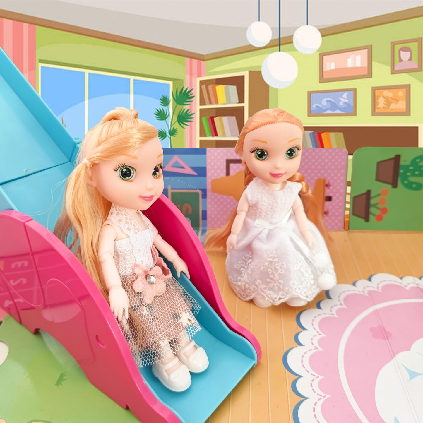 6.3' Mini Girl Dolls, Include 10 Sets Handmade Doll Clothes, 5 Sets 6.3' Small Girl Dolls, 5 Pairs Of Shoes