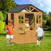 All Spruce Outdoor Kids Playhouse, Toddler Playhouse Wooden Playhouse For Kids Ages 3-10, With Sink, Stove, Flower Pot Holders,