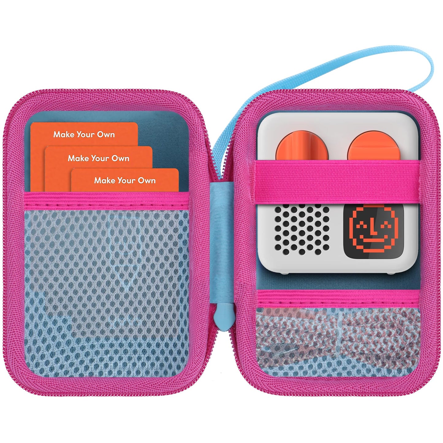 Lebakort Hard Case Compatible with Yoto Mini Kids Audio Music Player Children Speaker Plays Audiobook Cards Radio (Light Blue+ R