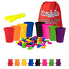 Colorful Counting Bears With Matching Cups - 80 Bears - Sort, Count & Color Recognition Learning Toy For Toddler & Kids - Montessori Education - Preschool Game