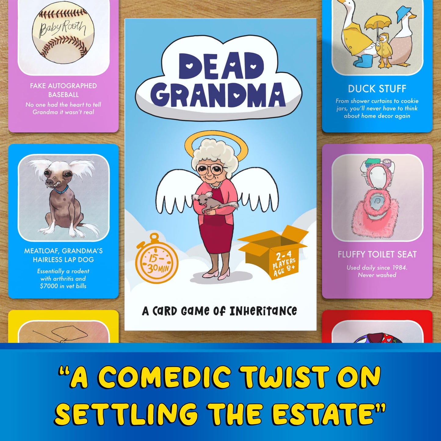 Dead Grandma: A Card Game Of Inheritance - Fun And Clever Family Game For Adults, Teens, And Kids - Strategic Party Play For 2-4