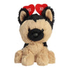 Aurora Heartwarming Love On The Mind Xoxo German Shepherd Stuffed Animal - Valentine'S Joy - Loveable Companions - Brown 6 Inche