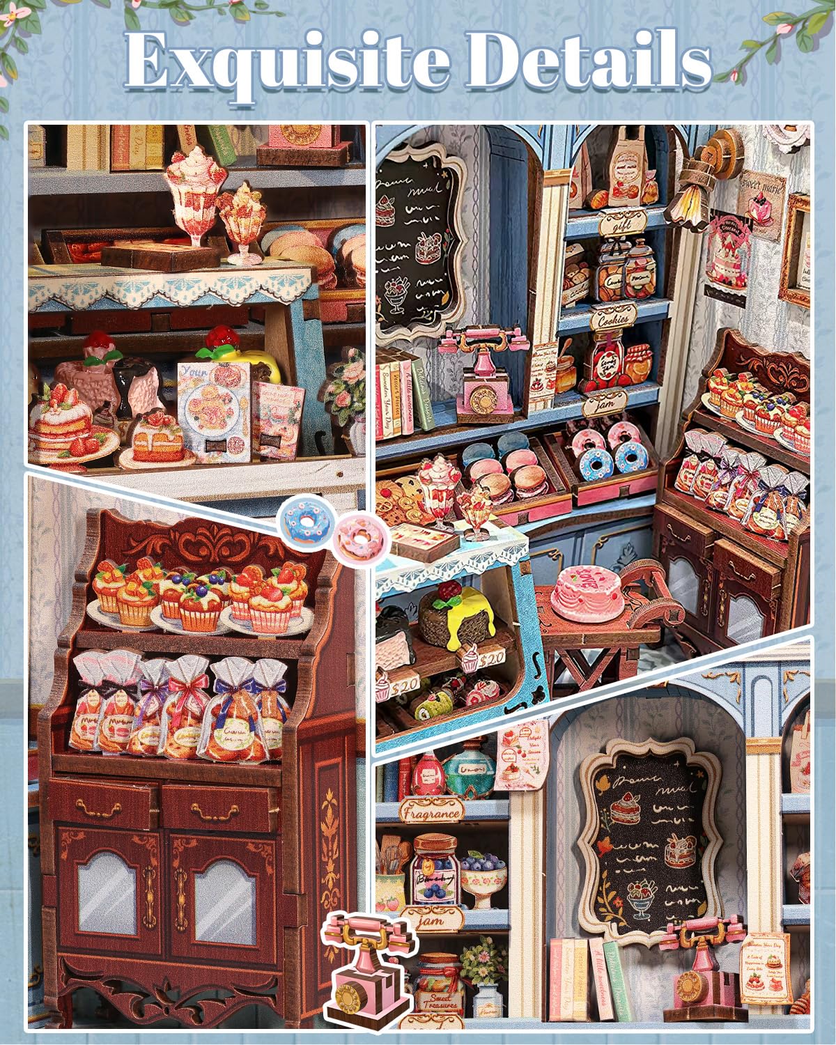 Endless Limit Book Nook Kit DIY Miniature House Kits for mature-themed and Teens Dollhouse Tiny Booknook Garden House Bookshelf DIY Craft Gifts for Family and Friends (Sweet Marie)