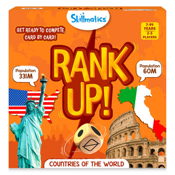 Skillmatics Trump Card Game - Rank Up Countries, Memory Game, Perfect for Boys, Girls, Kids, and Families Who Love Board Games,