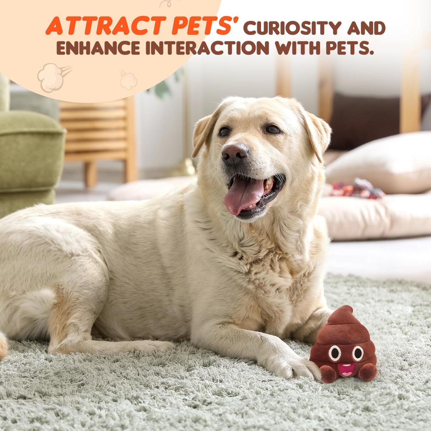 Wyzoid Funny Farting Poop Plush Toy - 30 Hilarious Fart Sounds, Soft & Durable, Perfect Gag Gift For Kids, Pets, And Pranks - Re