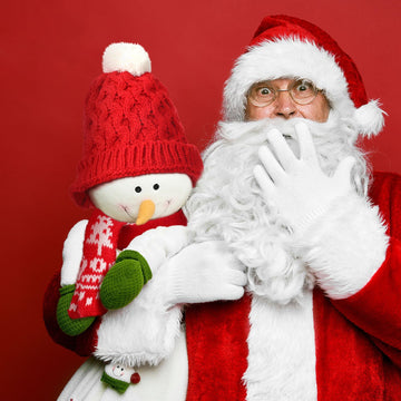 4 Pack Doll Clothes Christmas Mini Snowman Hats Scarf, Santa Knit Hat Christmas Tree Scarf For Doll Elf Santa Mini Snowman (Love