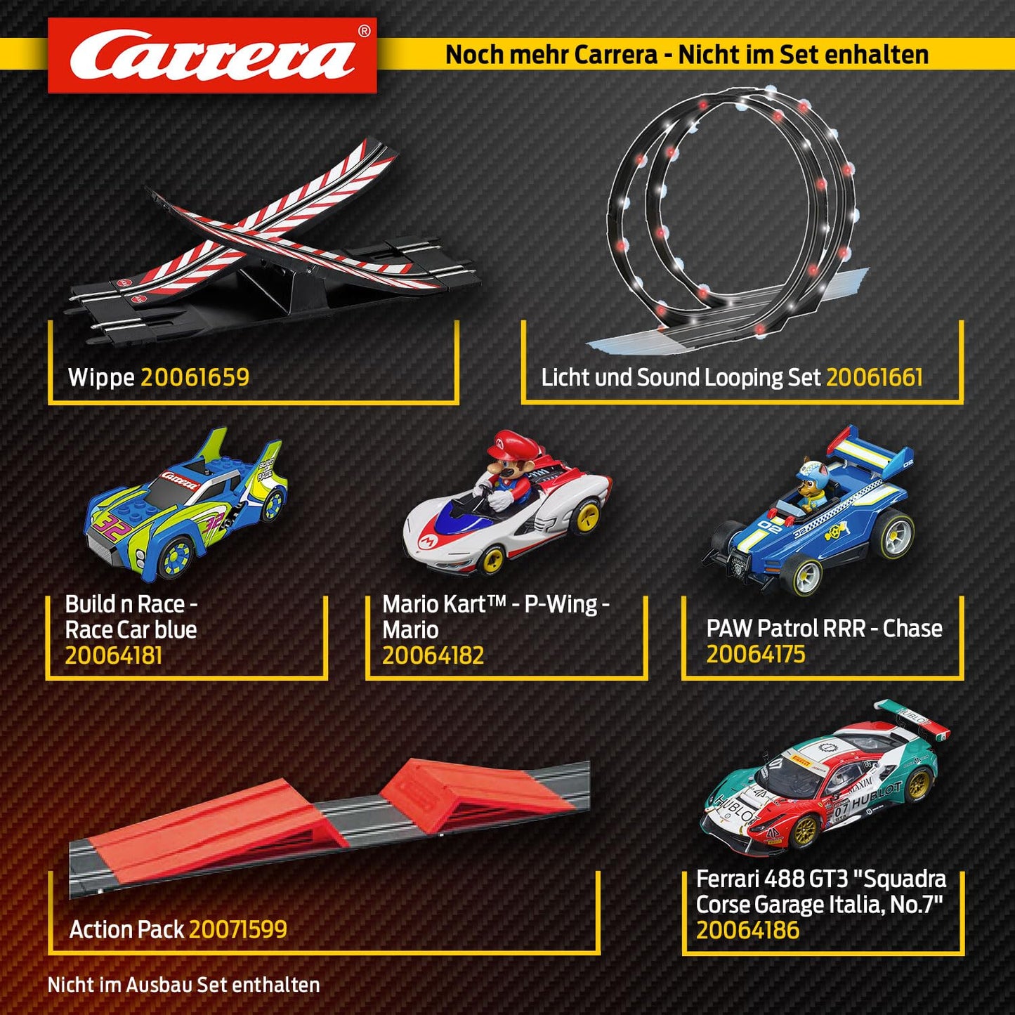 Carrera 61614 Go!!! And Digital 143 Extension Set 3 Add On Parts Includes Straights Curves High Curves, Medium