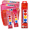 Watersay 36 Packs Valentines Heart Watercolor Paint Set for Kids 8 Washable Colors with Brushes Water Color Painting Kit for Pre